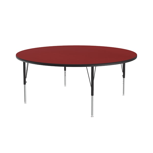 Correll Round Adjustable Height Activity Kids School Table, High Pressure Laminate, Red A60-RND-35 - main